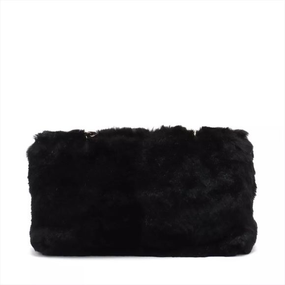 Chanel Black Rabbit Fur Shoulder Bag in like new condition - Picture 2 of 12